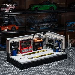 small angle JD097 Modern Garage Xếp hình lắp ráp ghép mô hình ga-ra 