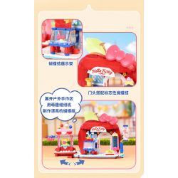 Keeppley K20890 Xếp hình lắp ráp ghép mô hình Chế độ xem phố Sanrio Phần 2: Hội thảo về bướm Hello Kitty