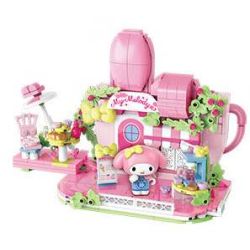 Keeppley K20891 Xếp hình lắp ráp ghép mô hình Chế độ xem phố Sanrio Phần 2: Quán cà phê Melody Hanafang