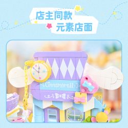 Keeppley K20892 Xếp hình lắp ráp ghép mô hình Chế độ xem phố Sanrio Phần 2: Cửa hàng tạp hóa sáng tạo dành cho chú chó tai to