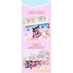 Keeppley K20893 Xếp hình lắp ráp ghép mô hình Sanrio Street View Phần 2: Cửa hàng hương liệu bí ẩn Kuromi