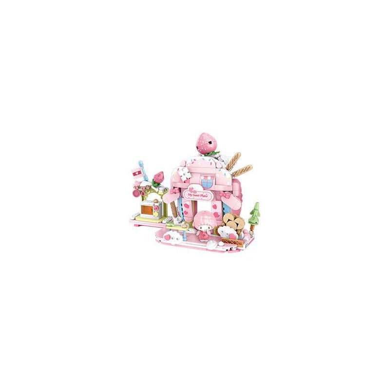 Keeppley K20894 Xếp hình lắp ráp ghép mô hình Chế độ xem phố Sanrio Phần 2: Cửa hàng bánh Biano Sweetheart