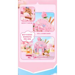 Keeppley K20894 Xếp hình lắp ráp ghép mô hình Chế độ xem phố Sanrio Phần 2: Cửa hàng bánh Biano Sweetheart