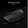 12GO 97017 BÁNH QUẾ E-100 1:28 tỷ lệ 1:28 bộ đồ chơi xếp lắp ráp ghép mô hình Military Army E-100 WT Quân Sự Bộ Đội 2036 khối