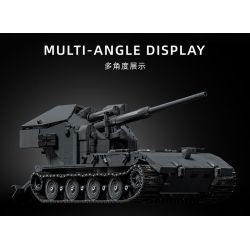 12GO 97017 PHÁO CHỐNG TĂNG E-100WT 1:28 tỷ lệ 1:28 bộ đồ chơi xếp lắp ráp ghép mô hình Military Army Quân Sự Bộ Đội 2036 khối