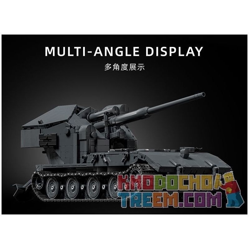 12GO 97017 BÁNH QUẾ E-100 1:28 tỷ lệ 1:28 bộ đồ chơi xếp lắp ráp ghép mô hình Military Army E-100 WT Quân Sự Bộ Đội 2036 khối