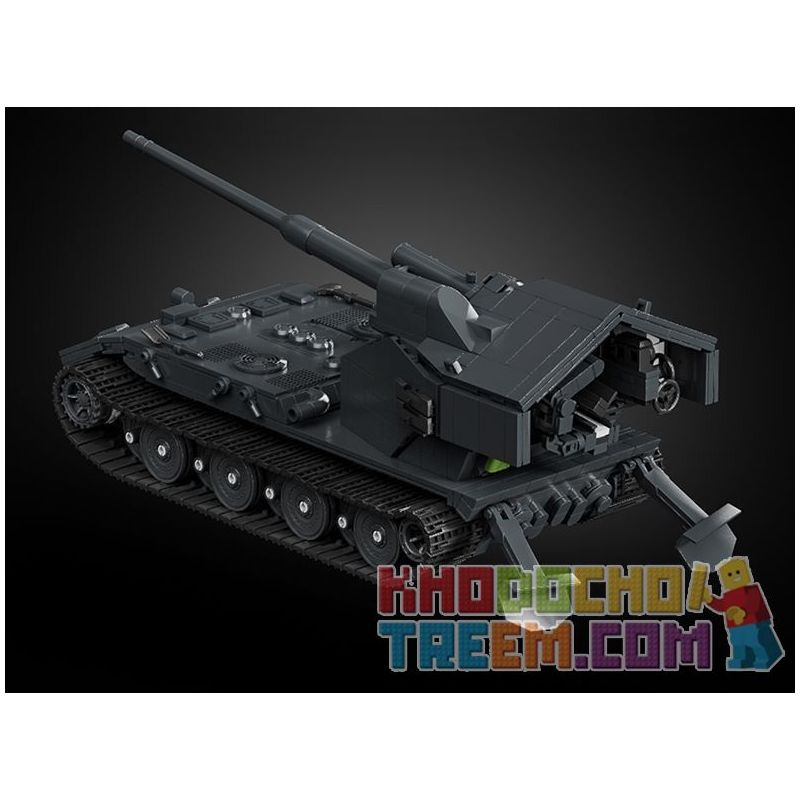 12GO 97017 BÁNH QUẾ E-100 1:28 tỷ lệ 1:28 bộ đồ chơi xếp lắp ráp ghép mô hình Military Army E-100 WT Quân Sự Bộ Đội 2036 khối