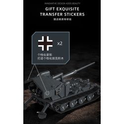 12GO 97017 BÁNH QUẾ E-100 1:28 tỷ lệ 1:28 bộ đồ chơi xếp lắp ráp ghép mô hình Military Army E-100 WT Quân Sự Bộ Đội 2036 khối
