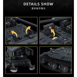 12GO 97017 BÁNH QUẾ E-100 1:28 tỷ lệ 1:28 bộ đồ chơi xếp lắp ráp ghép mô hình Military Army E-100 WT Quân Sự Bộ Đội 2036 khối