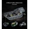 12GO 97017 BÁNH QUẾ E-100 1:28 tỷ lệ 1:28 bộ đồ chơi xếp lắp ráp ghép mô hình Military Army E-100 WT Quân Sự Bộ Đội 2036 khối