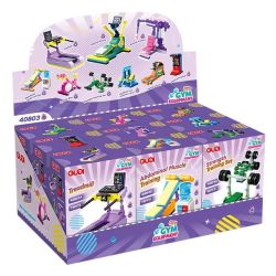 GUDI 40803 Xếp hình lắp ráp ghép mô hình Máy tập thể hình mini 9 loại: máy chạy bộ, máy đo sức mạnh đấm bốc, máy tập elip, máy tập cơ bụng, máy bướm, xe đạp xoay, bộ tập sức mạnh, máy tập duỗi chân, máy chèo thuyền