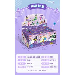 GUDI 40803 Xếp hình lắp ráp ghép mô hình Máy tập thể hình mini 9 loại: máy chạy bộ, máy đo sức mạnh đấm bốc, máy tập elip, máy tập cơ bụng, máy bướm, xe đạp xoay, bộ tập sức mạnh, máy tập duỗi chân, máy chèo thuyền