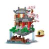 XMORK 20208 The Peach Garden Xếp hình lắp ráp ghép mô hình Chế độ xem phố 3 trong 1 của Taohuayuan