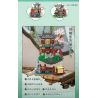 XMORK 20208 The Peach Garden Xếp hình lắp ráp ghép mô hình Chế độ xem phố 3 trong 1 của Taohuayuan
