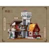 XMORK 20207 Medieval Castle Town Xếp hình lắp ráp ghép mô hình Chế độ xem phố 3 trong 1 của Thị trấn Lâu đài thời Trung cổ