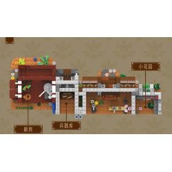 XMORK 20207 Medieval Castle Town Xếp hình lắp ráp ghép mô hình Chế độ xem phố 3 trong 1 của Thị trấn Lâu đài thời Trung cổ