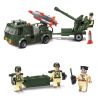 Enlighten 812 Qman 812 non  XE TẢI PHÓNG ROCKET KÉO PHÁO bộ đồ chơi xếp lắp ráp ghép mô hình Military Army COMBATZONES ROCKET Quân Sự Bộ Đội 242 khối