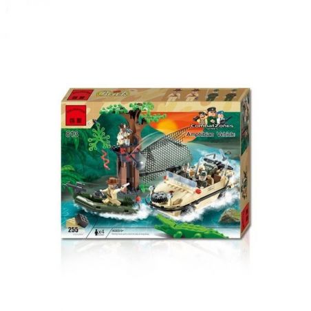 Enlighten 813 Qman 813 non  CHIẾN ĐẤU TRÊN ĐẦM LẦY bộ đồ chơi xếp lắp ráp ghép mô hình Military Army COMBATZONES AMPHIBIAN VEHICLE Quân Sự Bộ Đội 272 khối