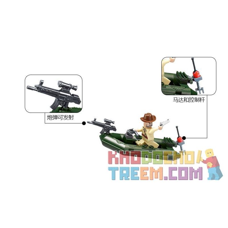 Enlighten 813 Qman 813 non  CHIẾN ĐẤU TRÊN ĐẦM LẦY bộ đồ chơi xếp lắp ráp ghép mô hình Military Army COMBATZONES AMPHIBIAN VEHICLE Quân Sự Bộ Đội 272 khối