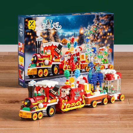 Xingya Premium 89146 Xếp hình lắp ráp ghép mô hình chuyến tàu giáng sinh