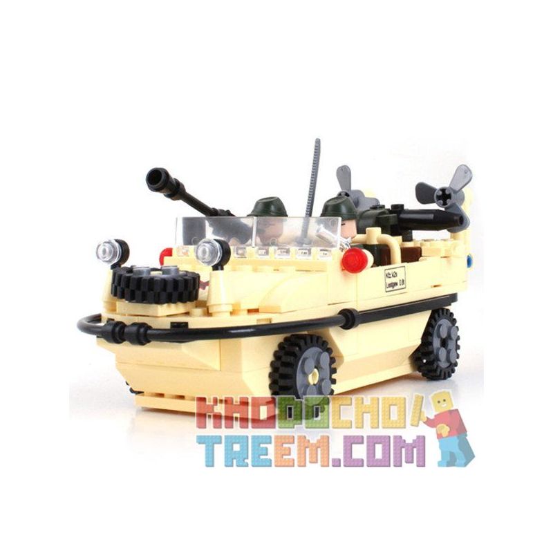 Enlighten 813 Qman 813 non  CHIẾN ĐẤU TRÊN ĐẦM LẦY bộ đồ chơi xếp lắp ráp ghép mô hình Military Army COMBATZONES AMPHIBIAN VEHICLE Quân Sự Bộ Đội 272 khối