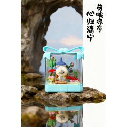 Boda BD8018 Animo Foxi Xếp hình lắp ráp ghép mô hình Annemo Buddha Series 4 mẫu: Hoa sen phản chiếu, đèn phật, âm thanh cá gỗ, tre phản chiếu suối và núi