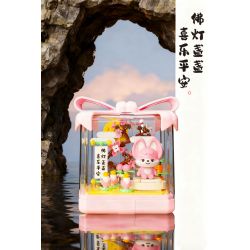 Boda BD8018 Animo Foxi Xếp hình lắp ráp ghép mô hình Annemo Buddha Series 4 mẫu: Hoa sen phản chiếu, đèn phật, âm thanh cá gỗ, tre phản chiếu suối và núi