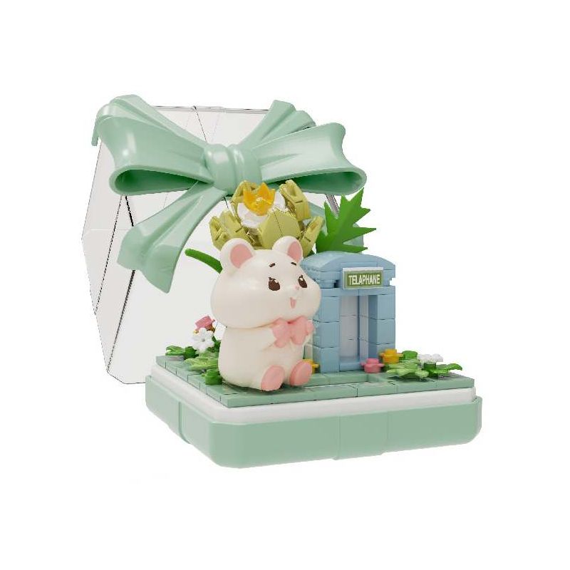 Boda BD8004 Xếp hình lắp ráp ghép mô hình Rừng đào Chuột đào dễ thương 4 loại: Bauhinia Love, Secret Words, Sound Flower Story, Peach Zhongxia