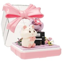 Boda BD8004 Xếp hình lắp ráp ghép mô hình Rừng đào Chuột đào dễ thương 4 loại: Bauhinia Love, Secret Words, Sound Flower Story, Peach Zhongxia