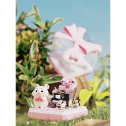 Boda BD8004 Xếp hình lắp ráp ghép mô hình Rừng đào Chuột đào dễ thương 4 loại: Bauhinia Love, Secret Words, Sound Flower Story, Peach Zhongxia