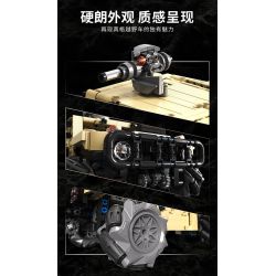 Takuki T1117 Xếp hình lắp ráp ghép mô hình Xe địa hình bọc thép HM xe drift 1:12