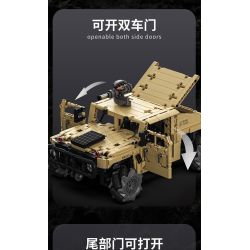 Takuki T1117 Xếp hình lắp ráp ghép mô hình Xe địa hình bọc thép HM xe drift 1:12