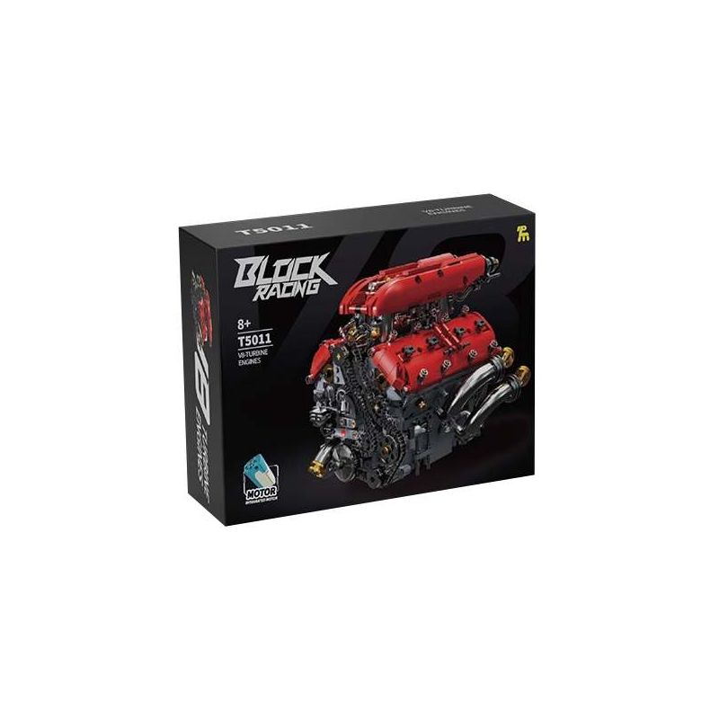 Takuki T5011 V8-Turbine Engine Xếp hình lắp ráp ghép mô hình Động cơ V8