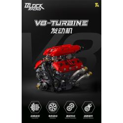 Takuki T5011 V8-Turbine Engine Xếp hình lắp ráp ghép mô hình Động cơ V8