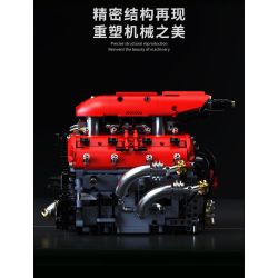 Takuki T5011 V8-Turbine Engine Xếp hình lắp ráp ghép mô hình Động cơ V8