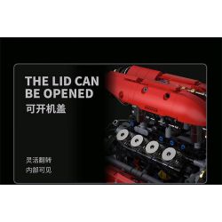 Takuki T5011 V8-Turbine Engine Xếp hình lắp ráp ghép mô hình Động cơ V8