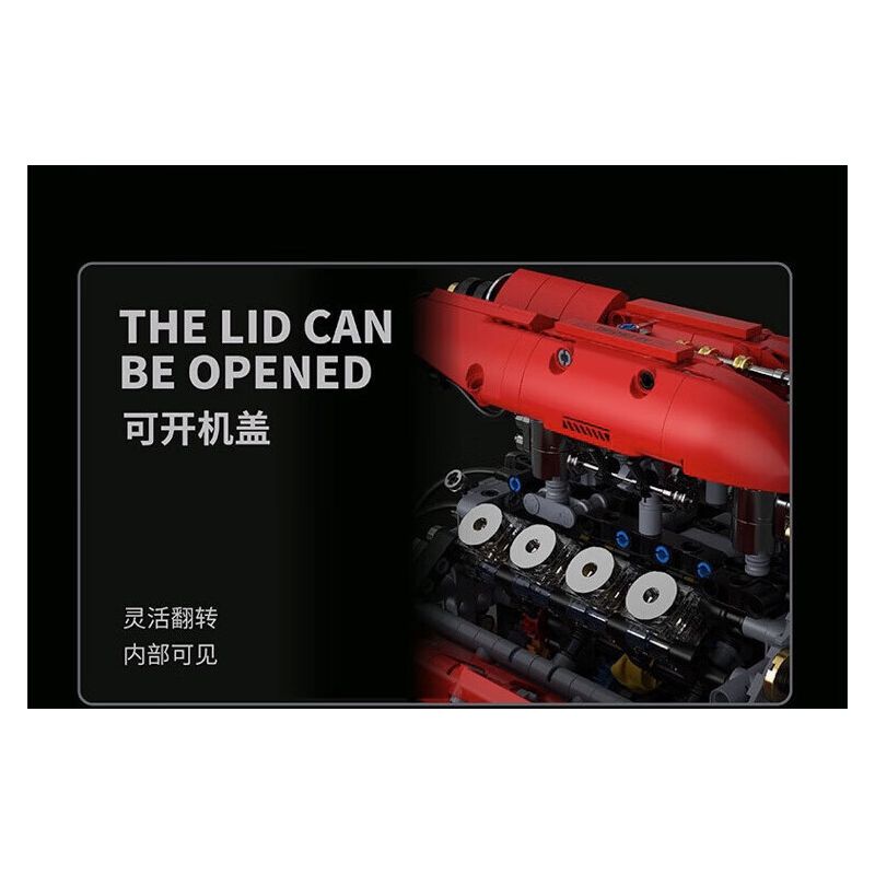 Takuki T5011 V8-Turbine Engine Xếp hình lắp ráp ghép mô hình Động cơ V8