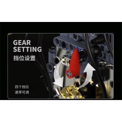 Takuki T5011 V8-Turbine Engine Xếp hình lắp ráp ghép mô hình Động cơ V8