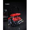 Takuki T5011 V8-Turbine Engine Xếp hình lắp ráp ghép mô hình Động cơ V8