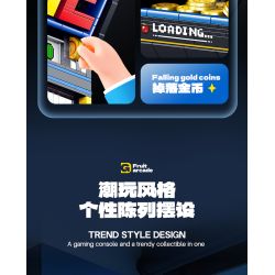 GULY 60542 Creative Fruit Arcade Xếp hình lắp ráp ghép mô hình Máy đánh bạc Rock and Roll hoài cổ