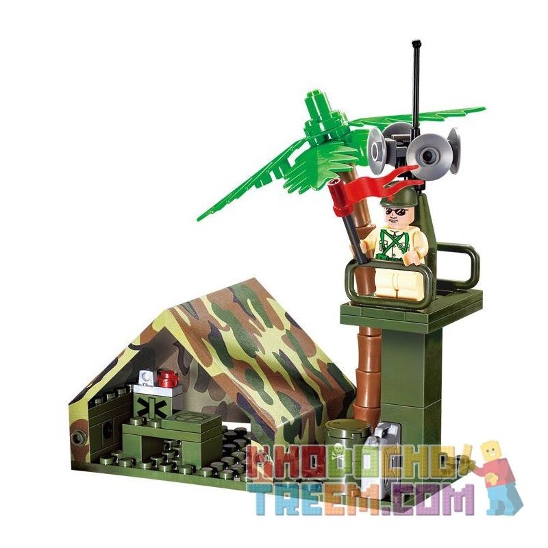 Enlighten 811 Qman 811 non  XE TẢI CHỞ QUÂN LÍNH 3 TRONG 1 bộ đồ chơi xếp lắp ráp ghép mô hình Military Army COMBATZONES CARRY TRUCK Quân Sự Bộ Đội 308 khối