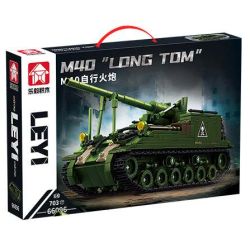 Le Yi 66096 M40 Long Tom Xếp hình lắp ráp ghép mô hình Pháo tự hành M40