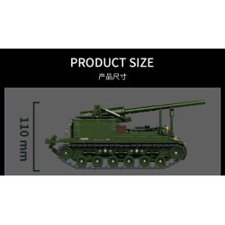 Le Yi 66096 M40 Long Tom Xếp hình lắp ráp ghép mô hình Pháo tự hành M40