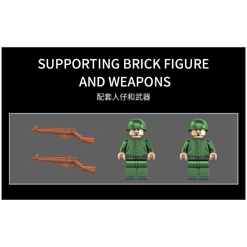 Le Yi 66096 M40 Long Tom Xếp hình lắp ráp ghép mô hình Pháo tự hành M40