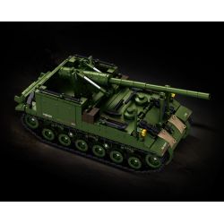 Le Yi 66096 M40 Long Tom Xếp hình lắp ráp ghép mô hình Pháo tự hành M40