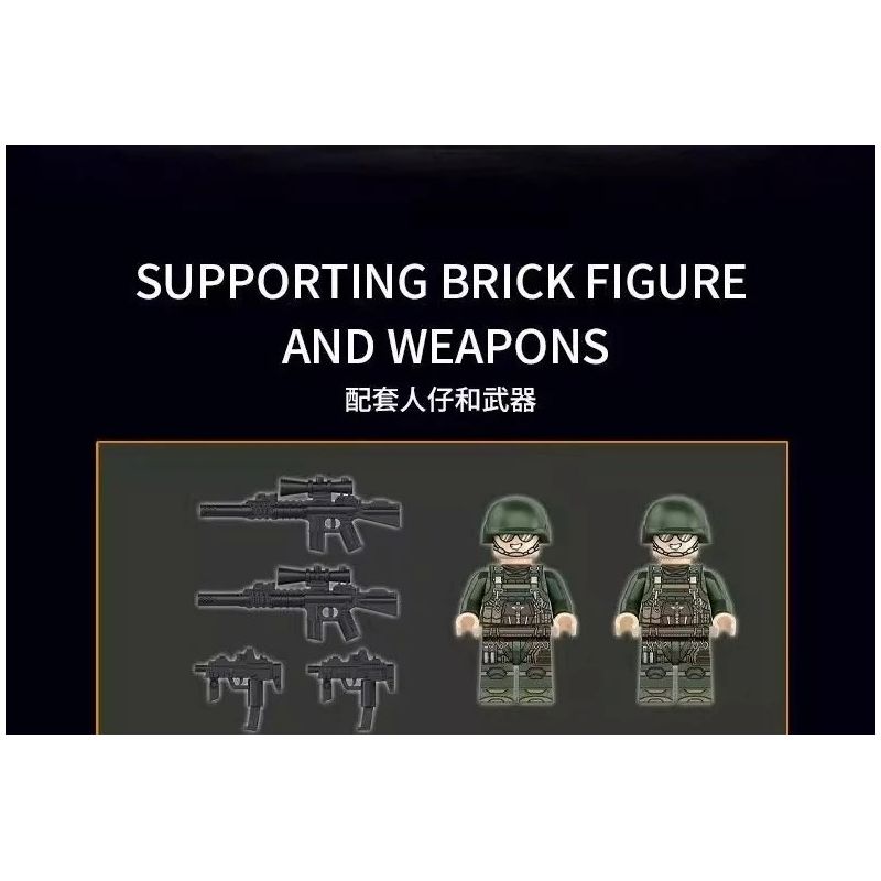 Le Yi 66097 Leoparo 2A6 Tank Xếp hình lắp ráp ghép mô hình Xe tăng chiến đấu chủ lực Leopard 2A6