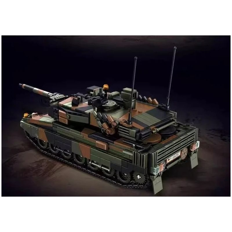 Le Yi 66097 Leoparo 2A6 Tank Xếp hình lắp ráp ghép mô hình Xe tăng chiến đấu chủ lực Leopard 2A6