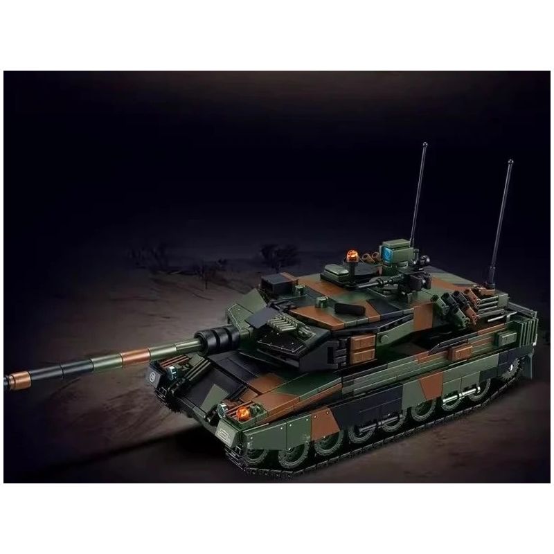 Le Yi 66097 Leoparo 2A6 Tank Xếp hình lắp ráp ghép mô hình Xe tăng chiến đấu chủ lực Leopard 2A6