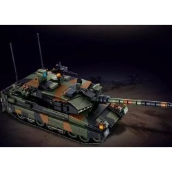 Le Yi 66097 Leoparo 2A6 Tank Xếp hình lắp ráp ghép mô hình Xe tăng chiến đấu chủ lực Leopard 2A6
