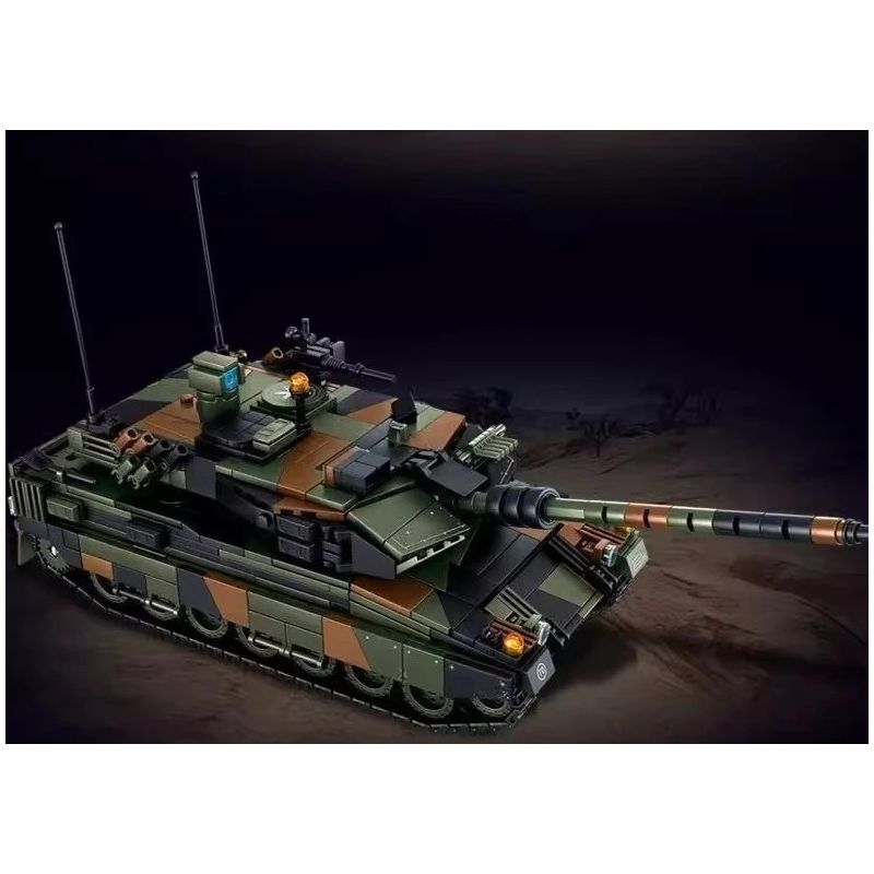 Le Yi 66097 Leoparo 2A6 Tank Xếp hình lắp ráp ghép mô hình Xe tăng chiến đấu chủ lực Leopard 2A6